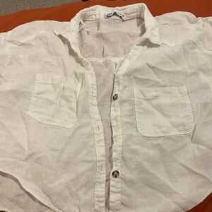 Zara White Crop Top